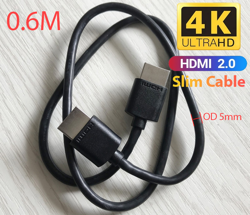 Cáp HDMI 2.0 dài 0.6M dây nhỏ Slim cable
