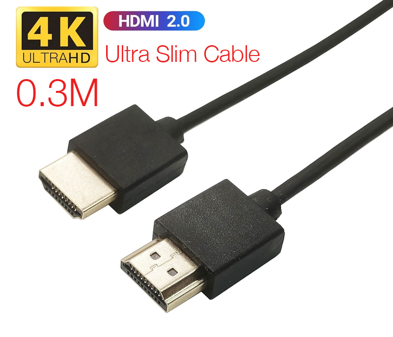 Cáp HDMI 2.0 dài 0.3M dây nhỏ Ultra Slim