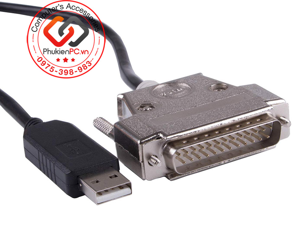 Cáp USB sang DB25 Male (chân đực) cho máy CNC 5M