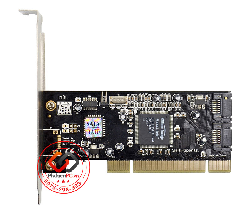 Card PCI to 2 SATA 150mb Sil3112A hỗ trợ RAID 0, 1