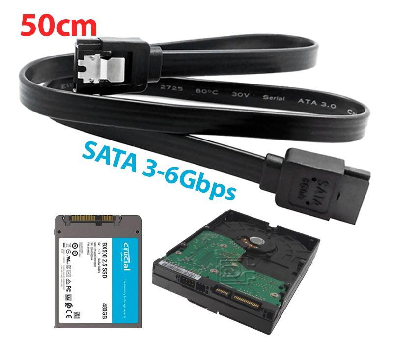 Dây dữ liệu SATA 3 6GB cho HDD, SSD dài 50cm