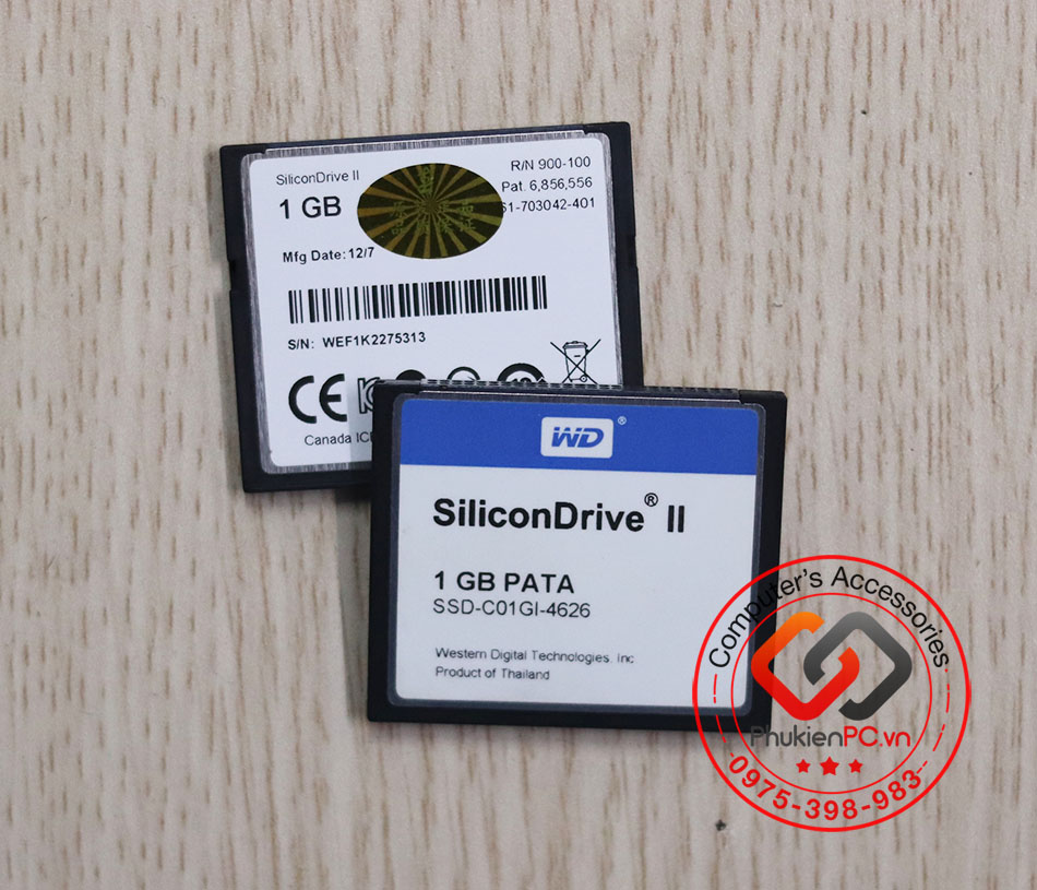 Thẻ nhớ CF Card WD SiliconDrive II 1GB PATA SSD-C01GI-4626