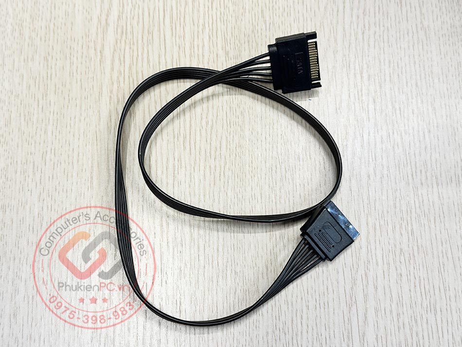 Dây cáp SATA nối dài đực-cái 50cm (đủ 5 đây) sử dụng cho ổ cứng HDD SSD DVD RW