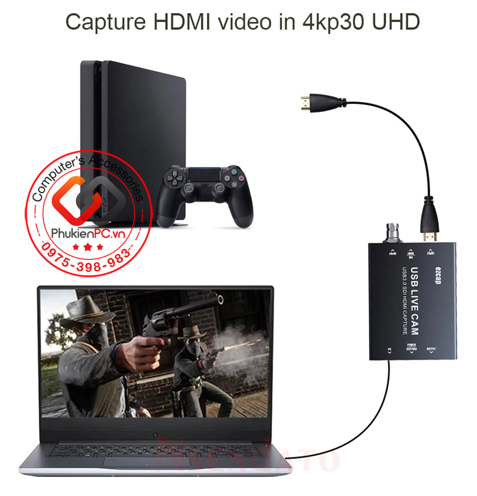 Box Capture SDI, HDMI 4K30hz 2K60hz 1080P120hz chân cắm Type-C