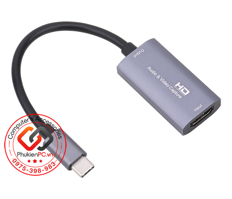 Cáp ghi hình HDMI Capture to USB Type C 1080P 60 FPS