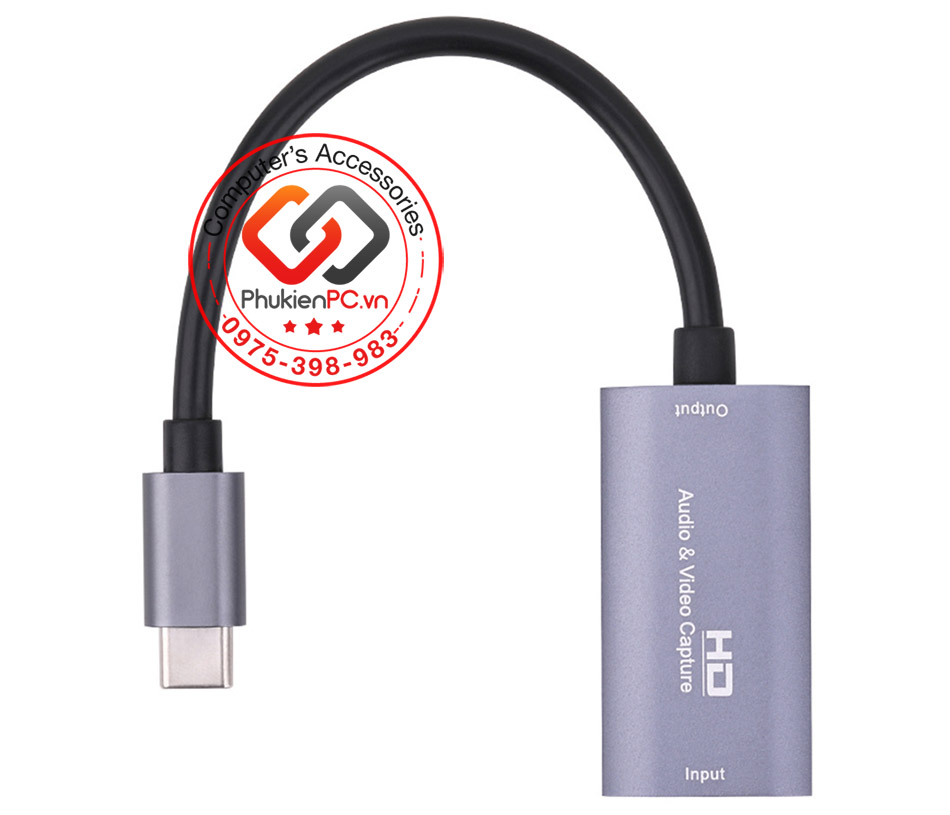 Cáp ghi hình HDMI Capture to USB Type C 1080P 60 FPS