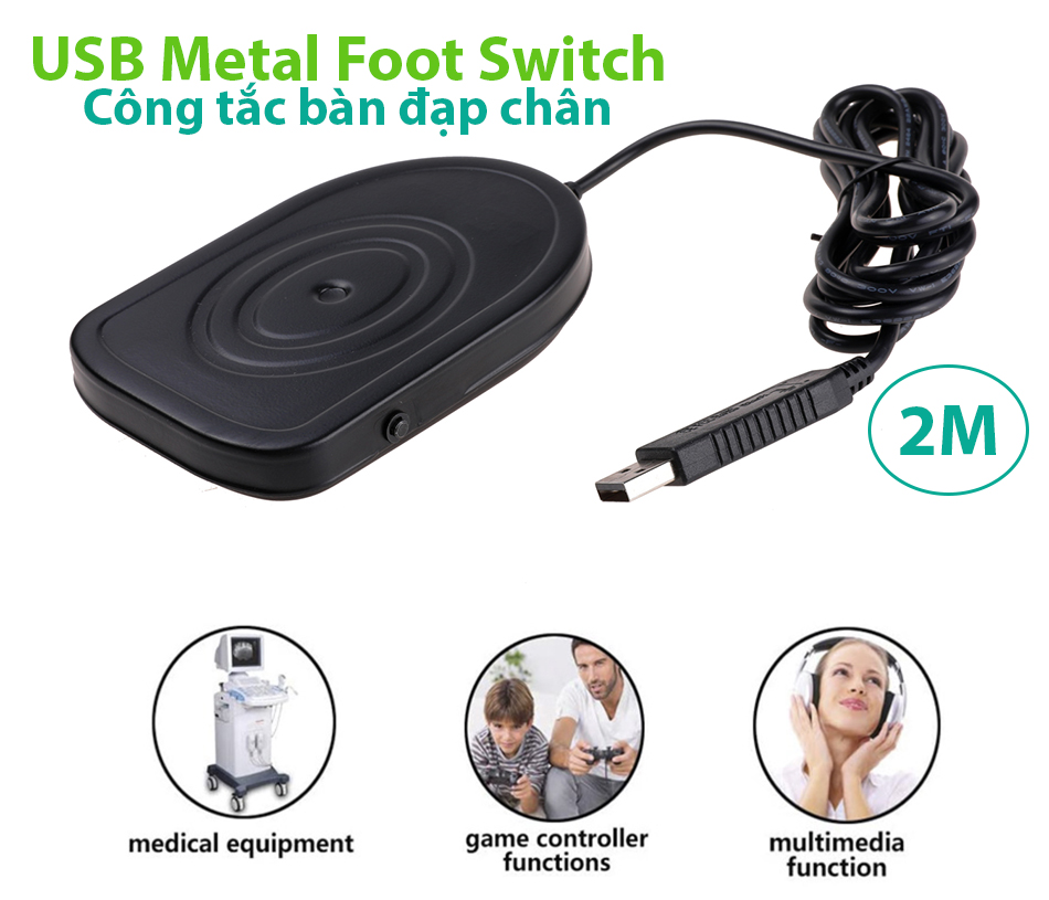 Công tắc bàn đạp chân-Metal Foot Switch