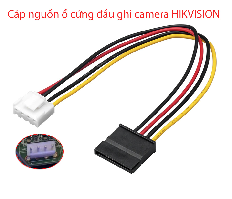 Dây nguồn ổ cứng HDD đầu ghi Camera Hikvison