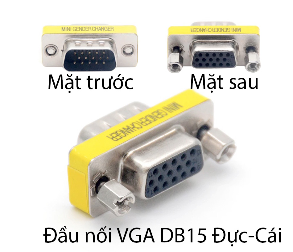 Đầu nối VGA DB15 đực-cái
