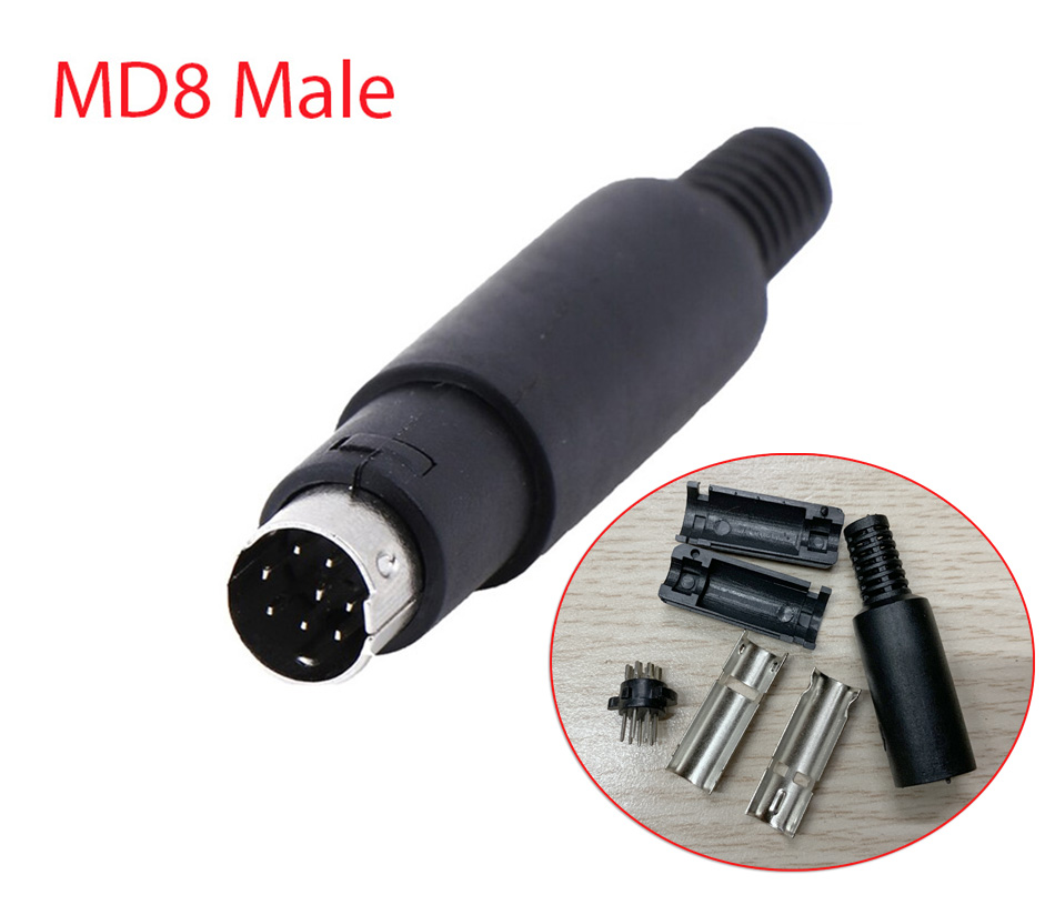 Đầu hàn PLC Mini Din MD8 8Pin Male (đực)