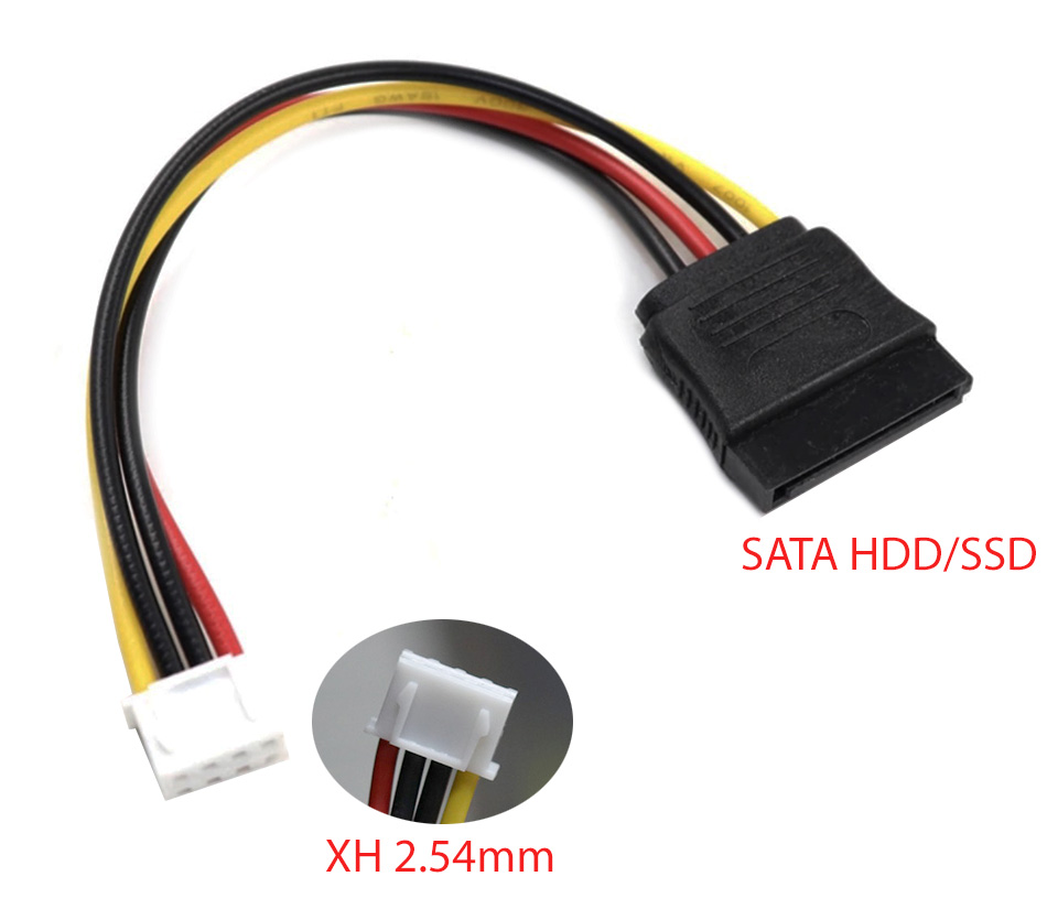 Cáp nguồn iTX XH2.54 sang SATA ổ cứng HDD SSD