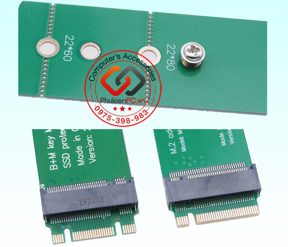 Adapter nối dài M.2 SATA, M2 NVMe PCIe