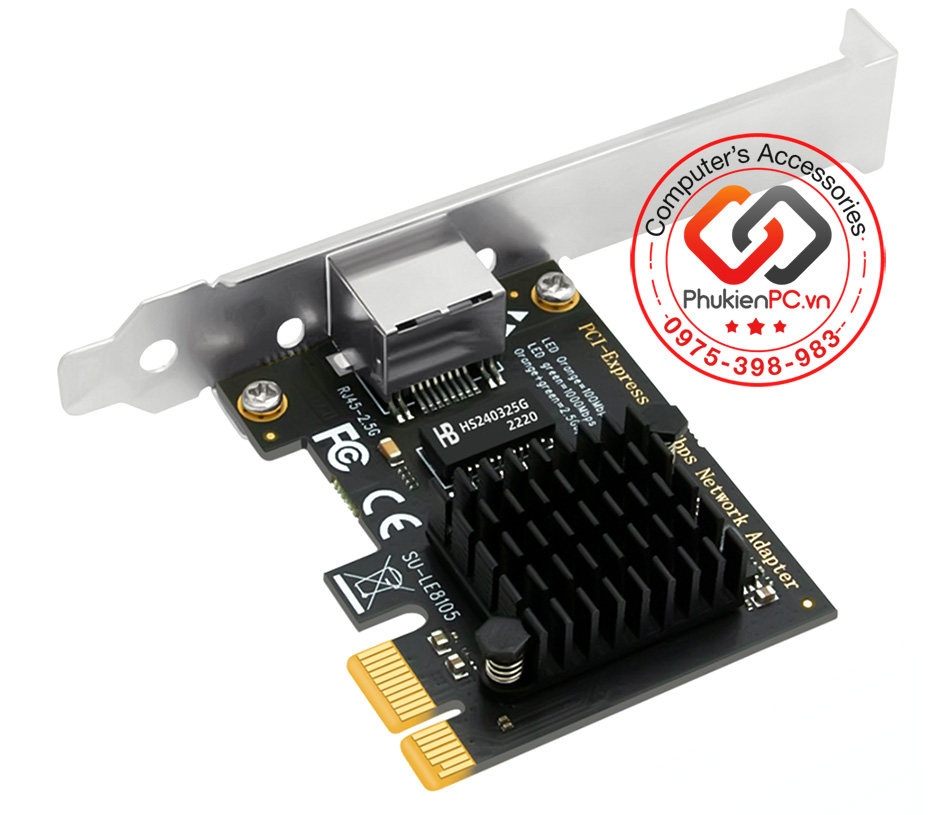 Card mạng PCIe 1x to LAN Ethernet 2.5 GBe