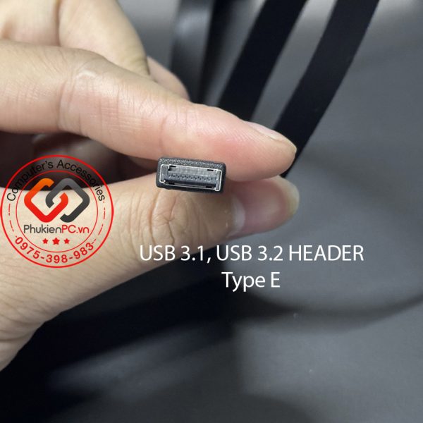 Cáp chuyển đổi USB 3.2, USB 3.1 Type E Header cắm main ra USB Type C