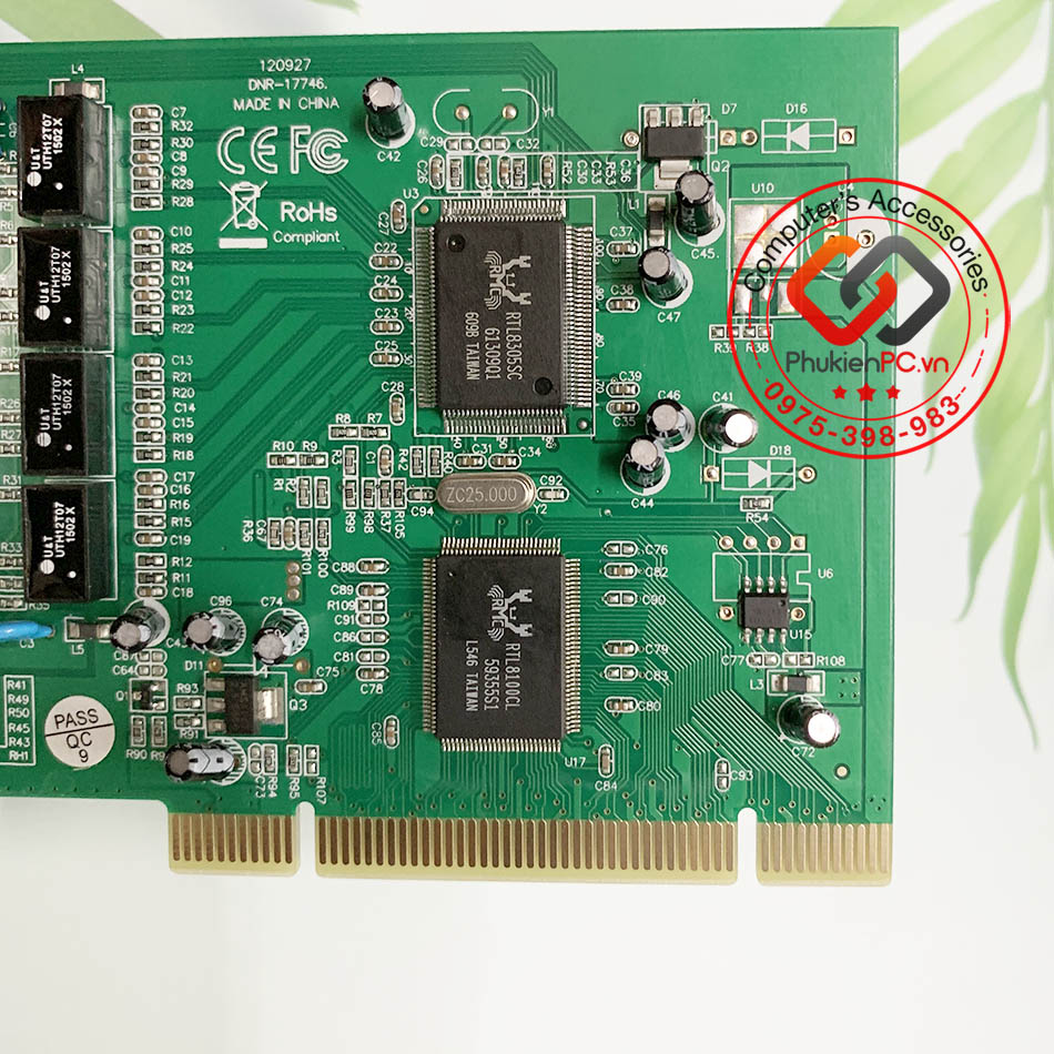 Card PCI to 4 Port LAN Ethernet 10/100 Mbpsc chipset RTL8305+8100CL
