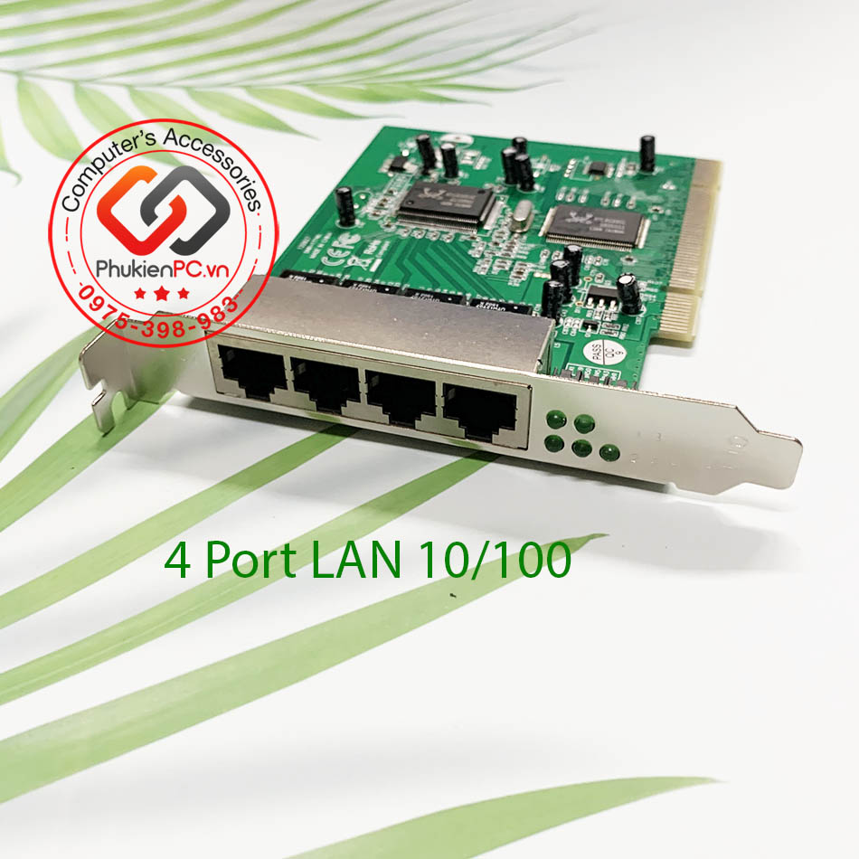 Card PCI to 4 Port LAN Ethernet 10/100 Mbpsc chipset RTL8305+8100CL