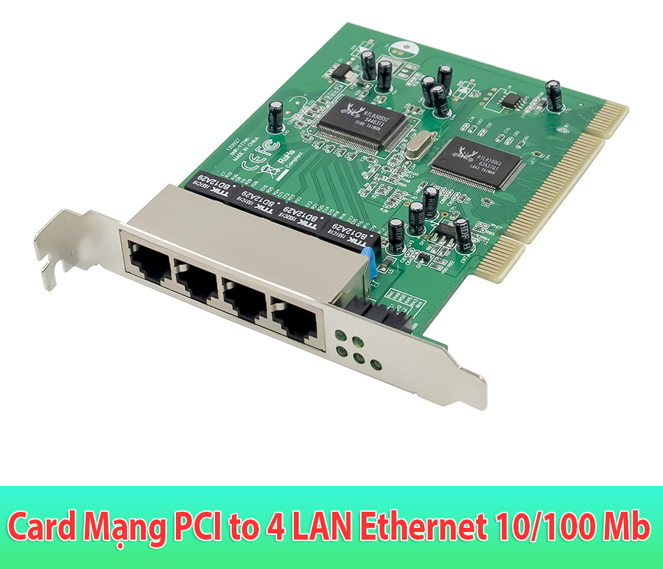 Card PCI to 4 Port LAN Ethernet 10/100 Mbps