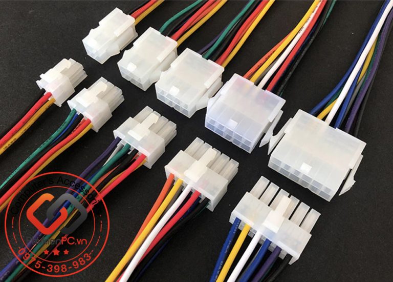 Đầu nối 8Pin Đực, Cái kèm chân bấm cho CPU, Card VGA SERVO, ENCODER