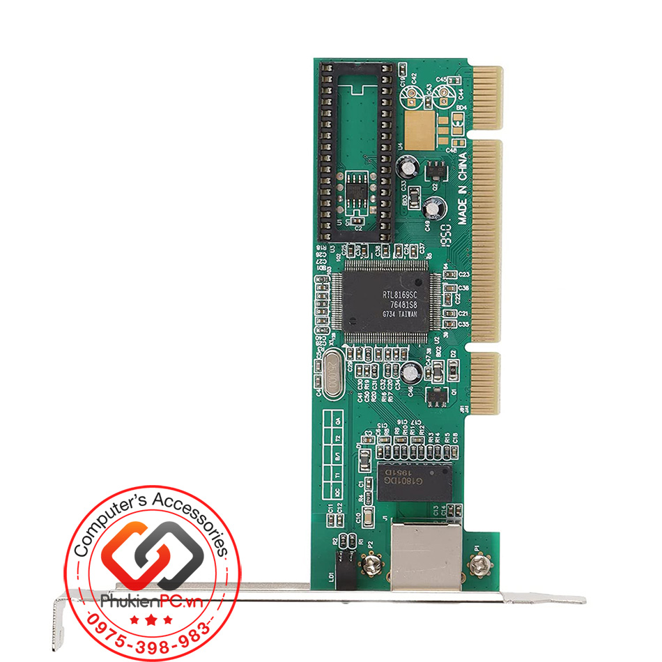 Card PCI sang LAN Gigabit Ethernet 10/100/1000 Mbps chipset Realtek RTL8169SC
