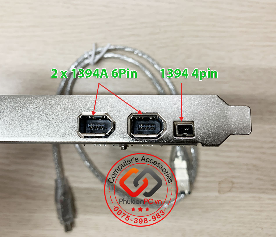 Card PCI Firewire 3 Port 1394A 6Pin, 1 Port 1394