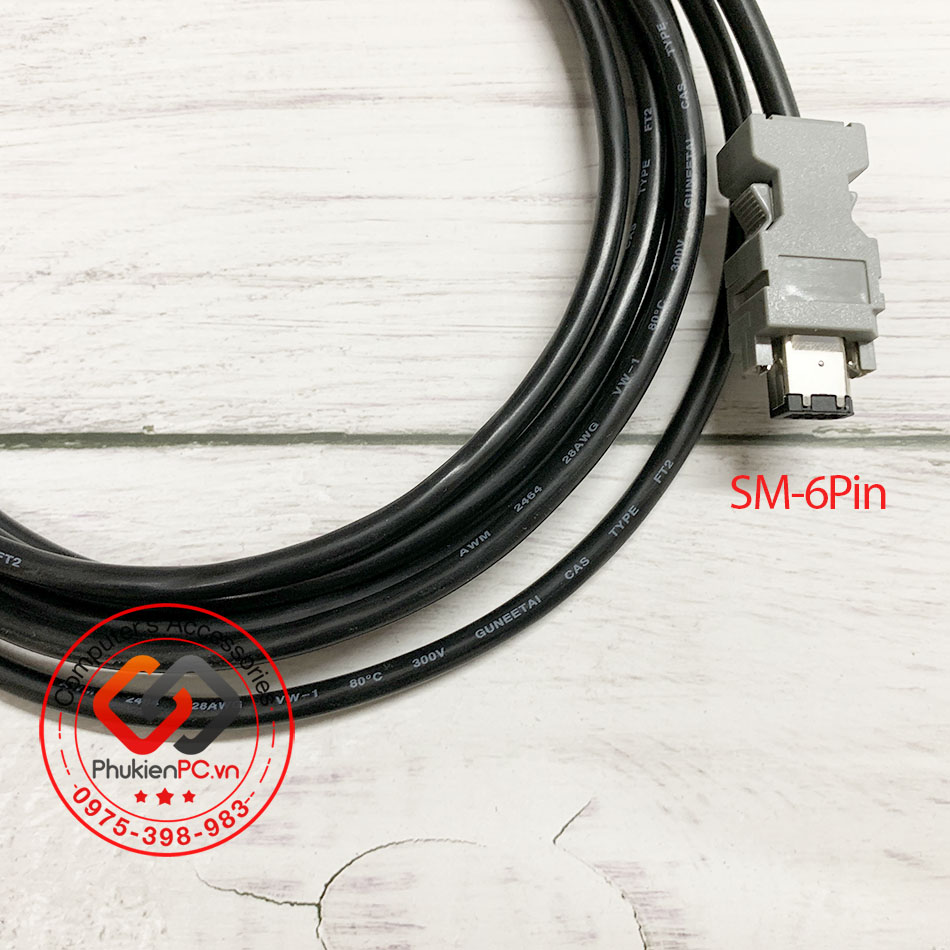 Cáp điều khiển Delta Servo Download Cable ASDA B2/AB/A2 DB9 Male to CN3 1394 Male dài 3 mét