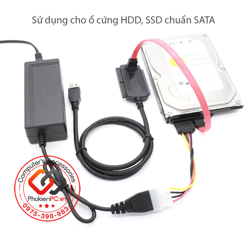 Cáp chuyển đổi USB sang SATA IDE cho ổ cứng HDD SSD DVD
