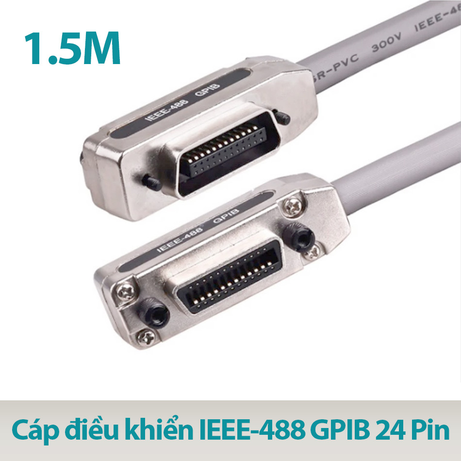 Dây cáp dữ liệu điều khiển IEEE-488 GPIB 24pin dài 1.5M