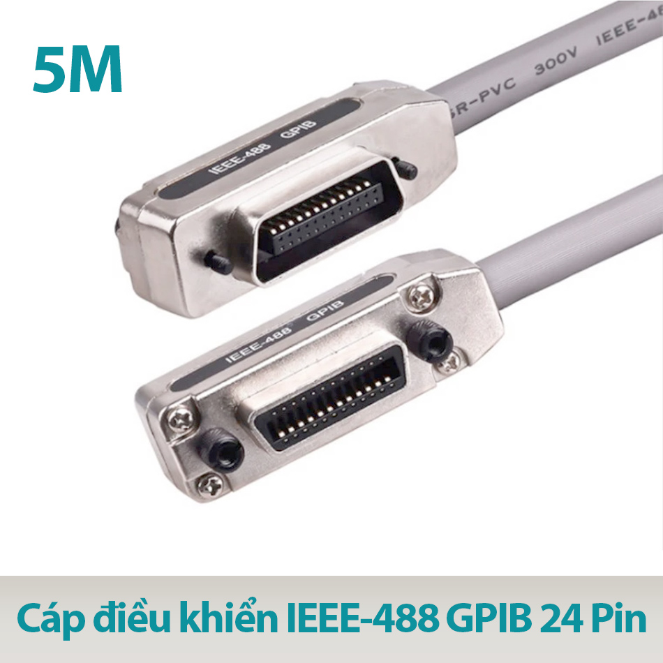 Dây cáp dữ liệu điều khiển IEEE-488 GPIB 24pin dài 5M
