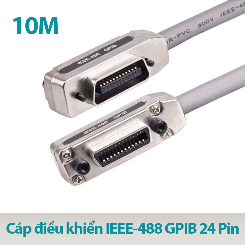 Dây cáp dữ liệu điều khiển IEEE-488 GPIB 24pin dài 10M