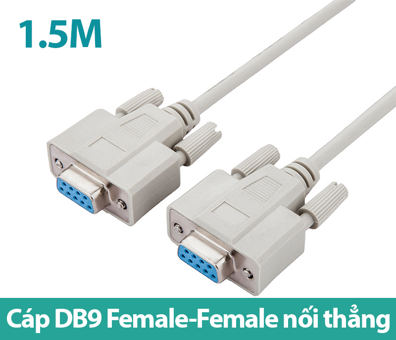 Cáp COM DB9 RS232 (9F-9F) nối thẳng cái-cái 1.5M