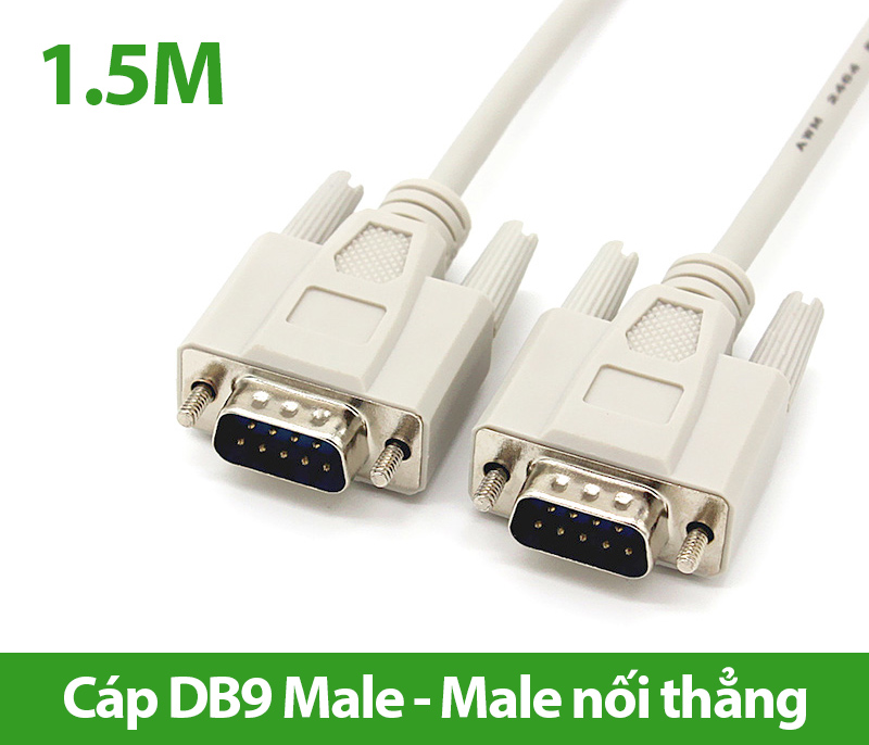 Cáp COM DB9 RS232 nối thẳng đực-đực 1.5M