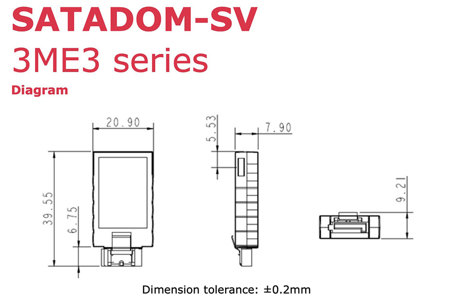 Thẻ nhớ, ổ cứng SATADOM 4GB công nghiệp Innodisk 3ME3