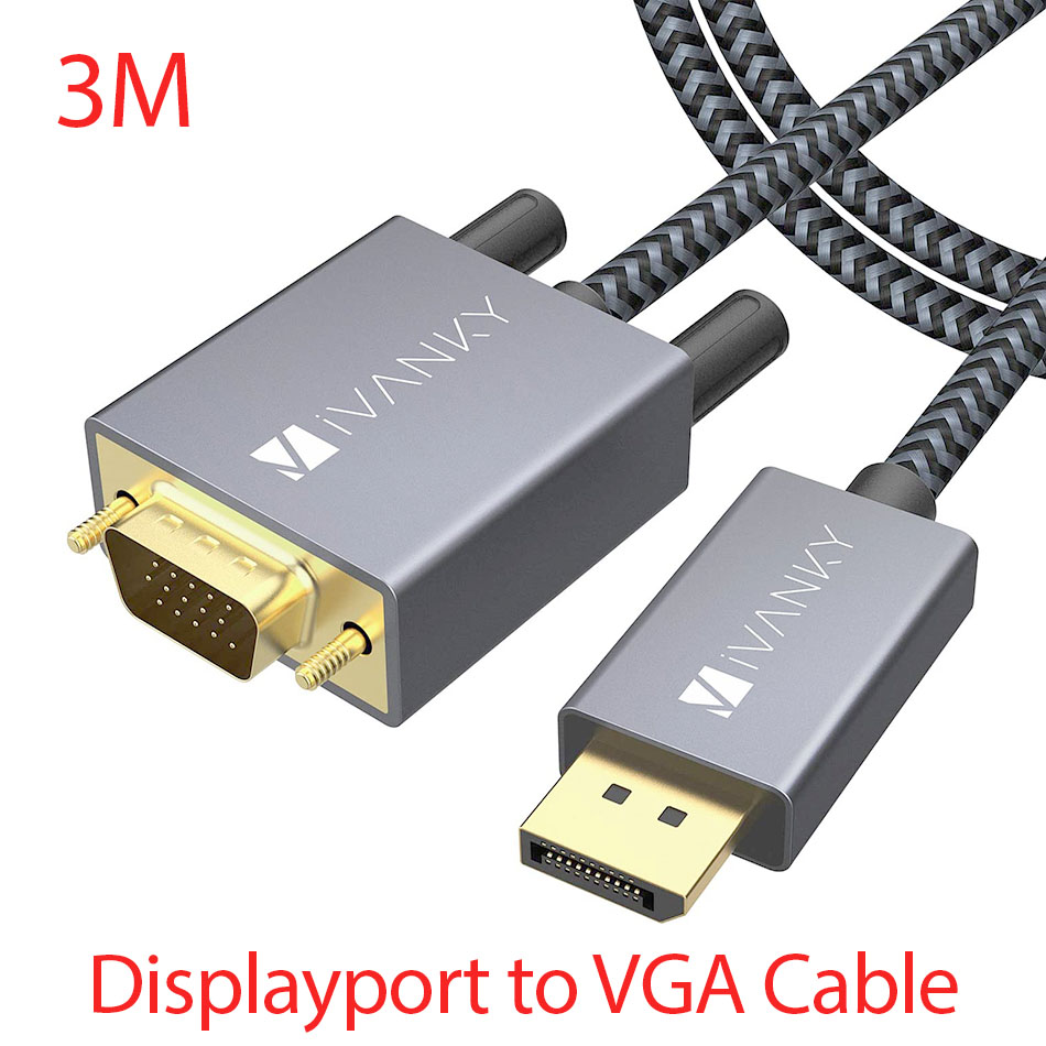 Cáp chuyển đổi Dislayport sang VGA FullHD dài 3M