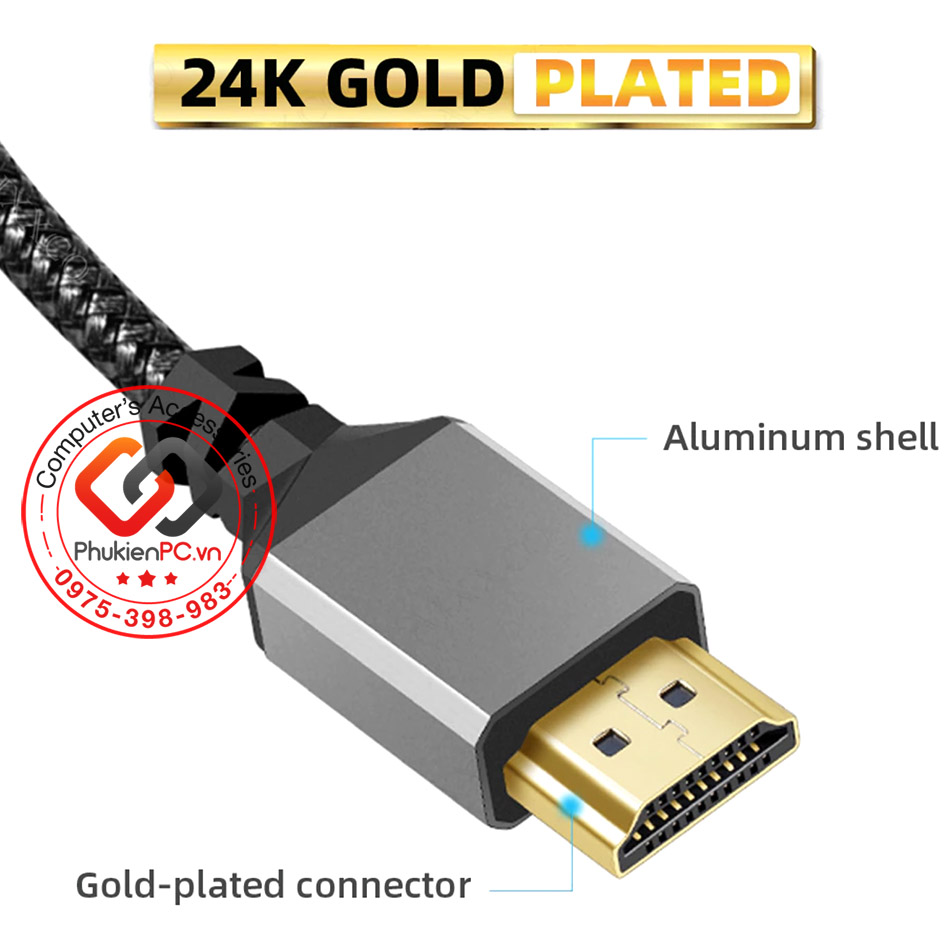 Cáp Micro HDMI to HDMI 4K dài 2M 3M 5M