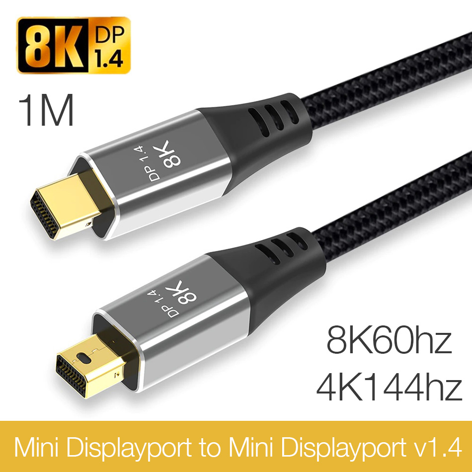 Cáp Mini Displayport to Mini Displayport 1.4 8K60hz 4K144hz dài 1M