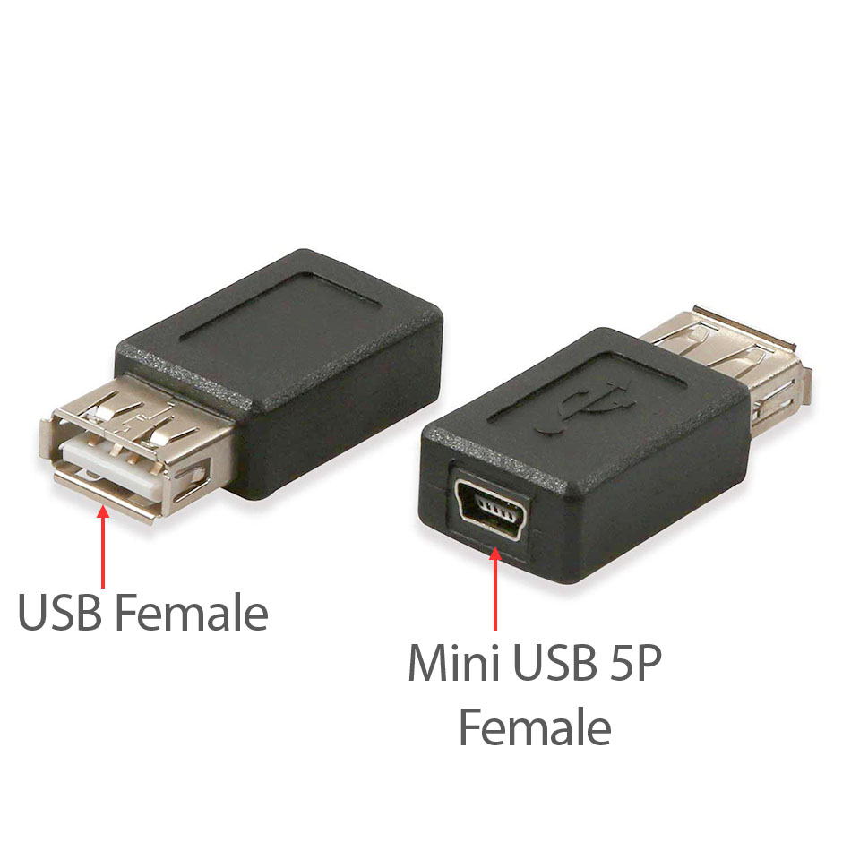 Đầu chuyển đổi USB Female to Mini USB female