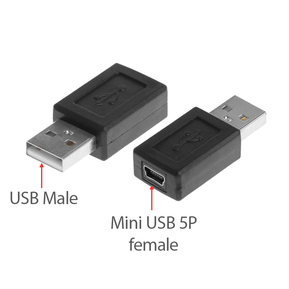 Đầu chuyển đổi USB Male to Mini USB female