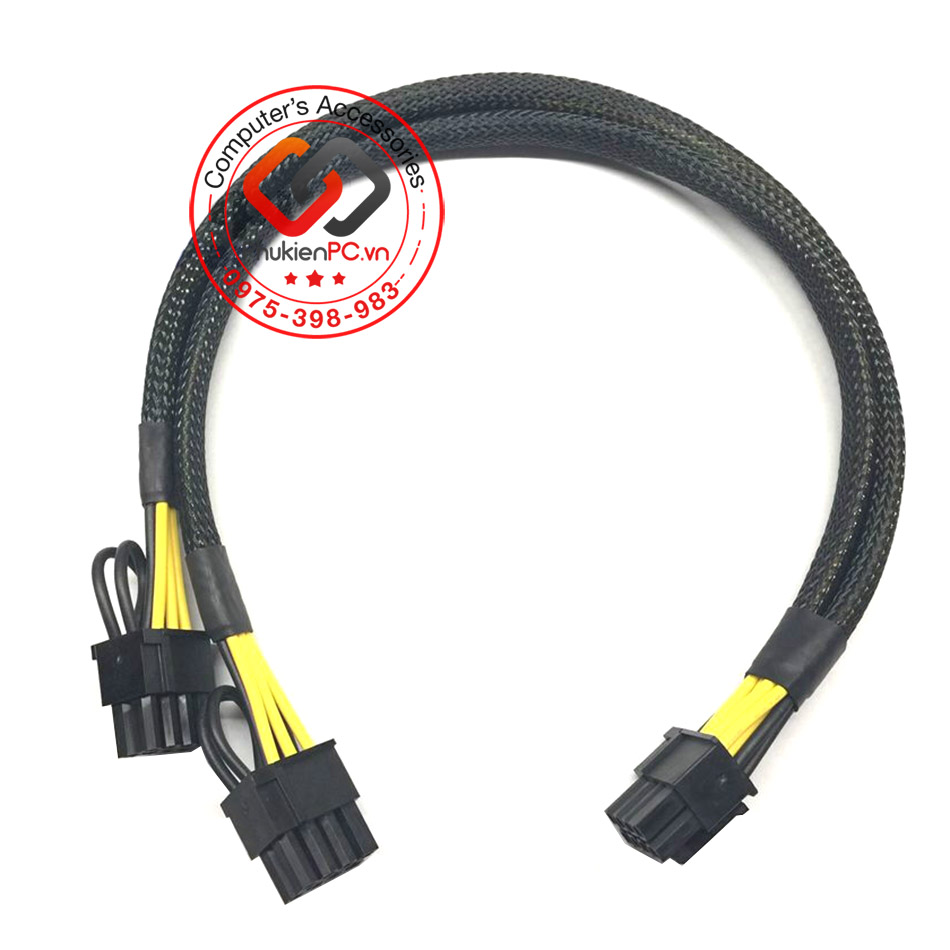 Cáp nguồn 8pin to 8+6pin Power Cable for DELL PowerEdge R720XD GPU Video card 35cm