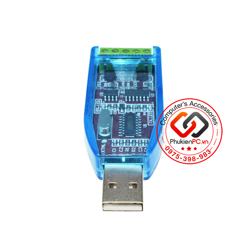 Đầu chuyển đổi USB 2.0 to COM RS485 cho máy công nghiệp, tủ điểu khiển điện tử