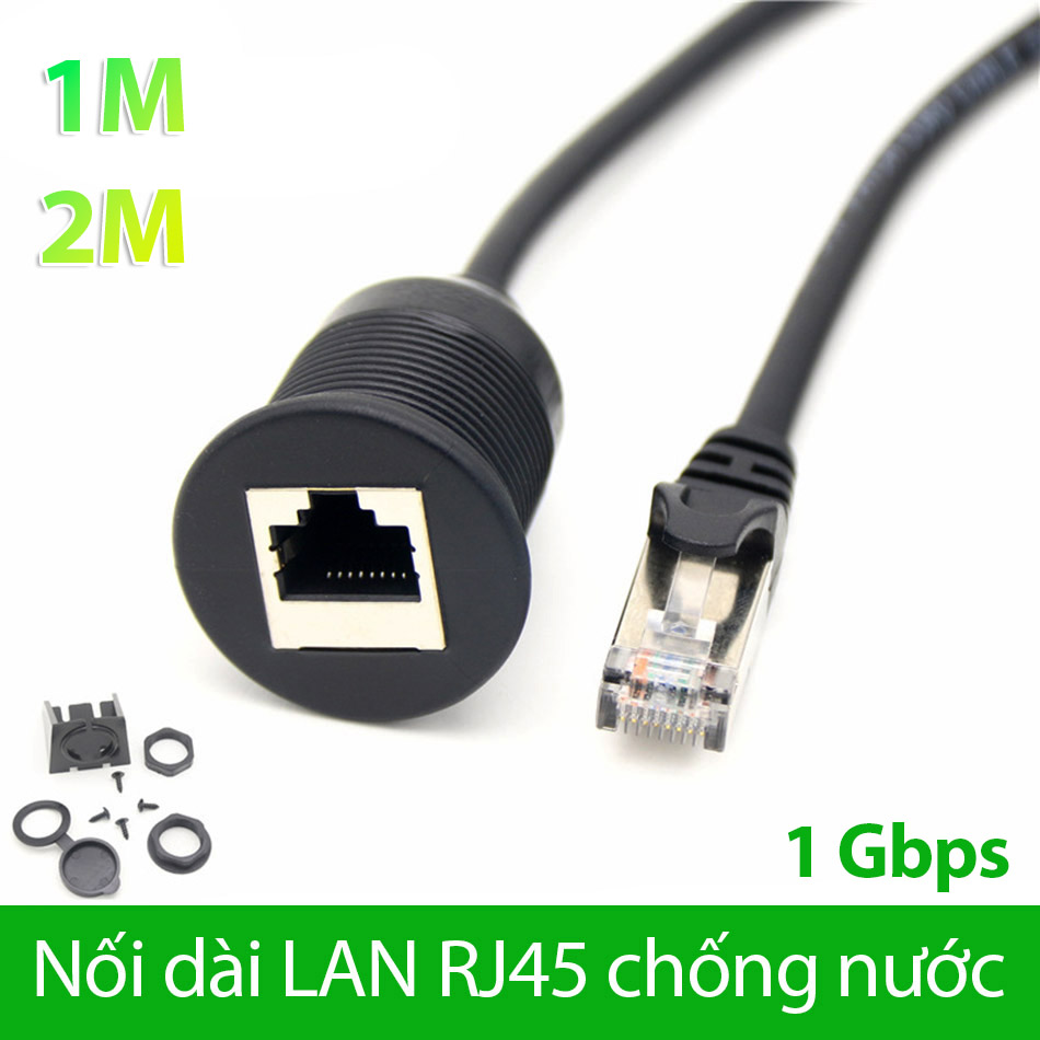 Cáp nối dài LAN Ethernet RJ45 chống nước dài 1M 2M