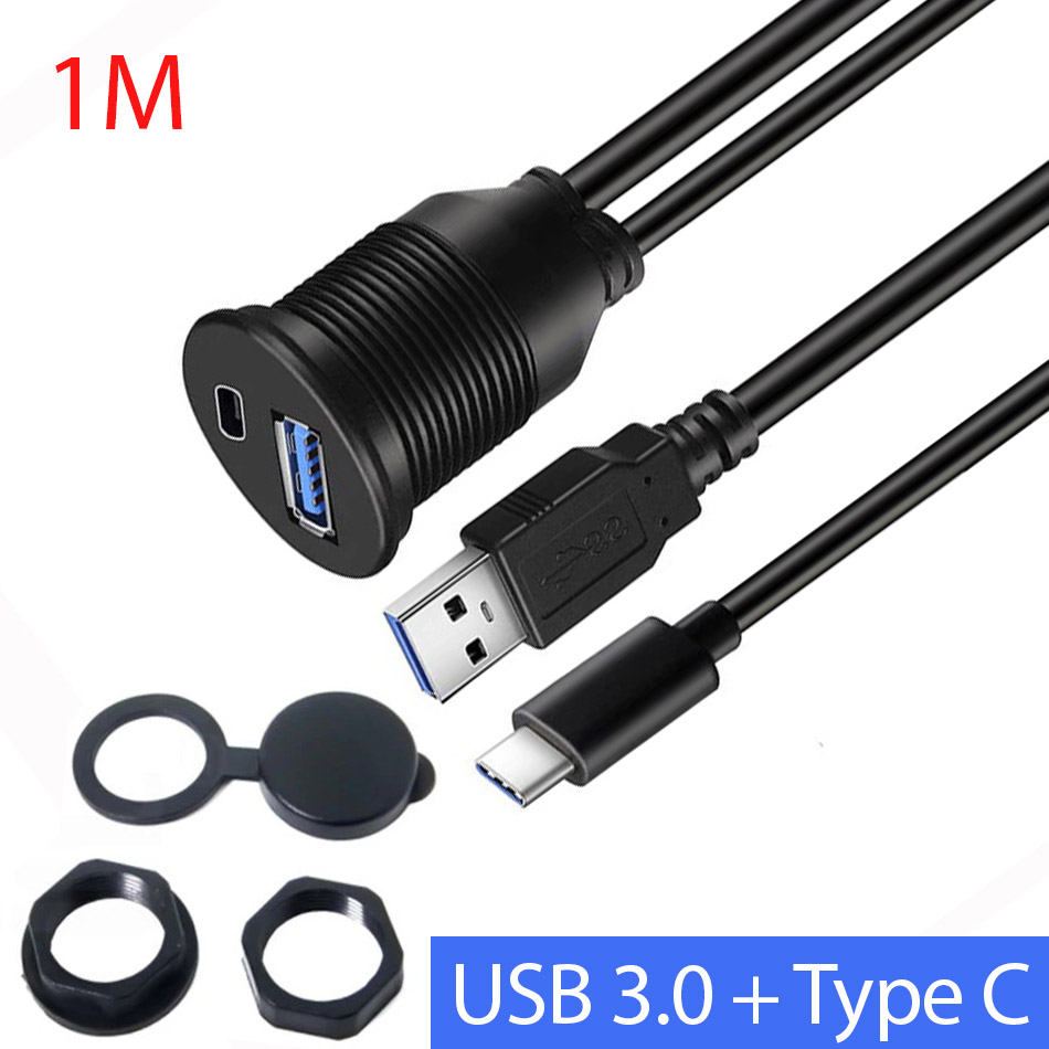 Cáp nối dài USB 3.0, Type C chống nước-Waterproof dài 1M