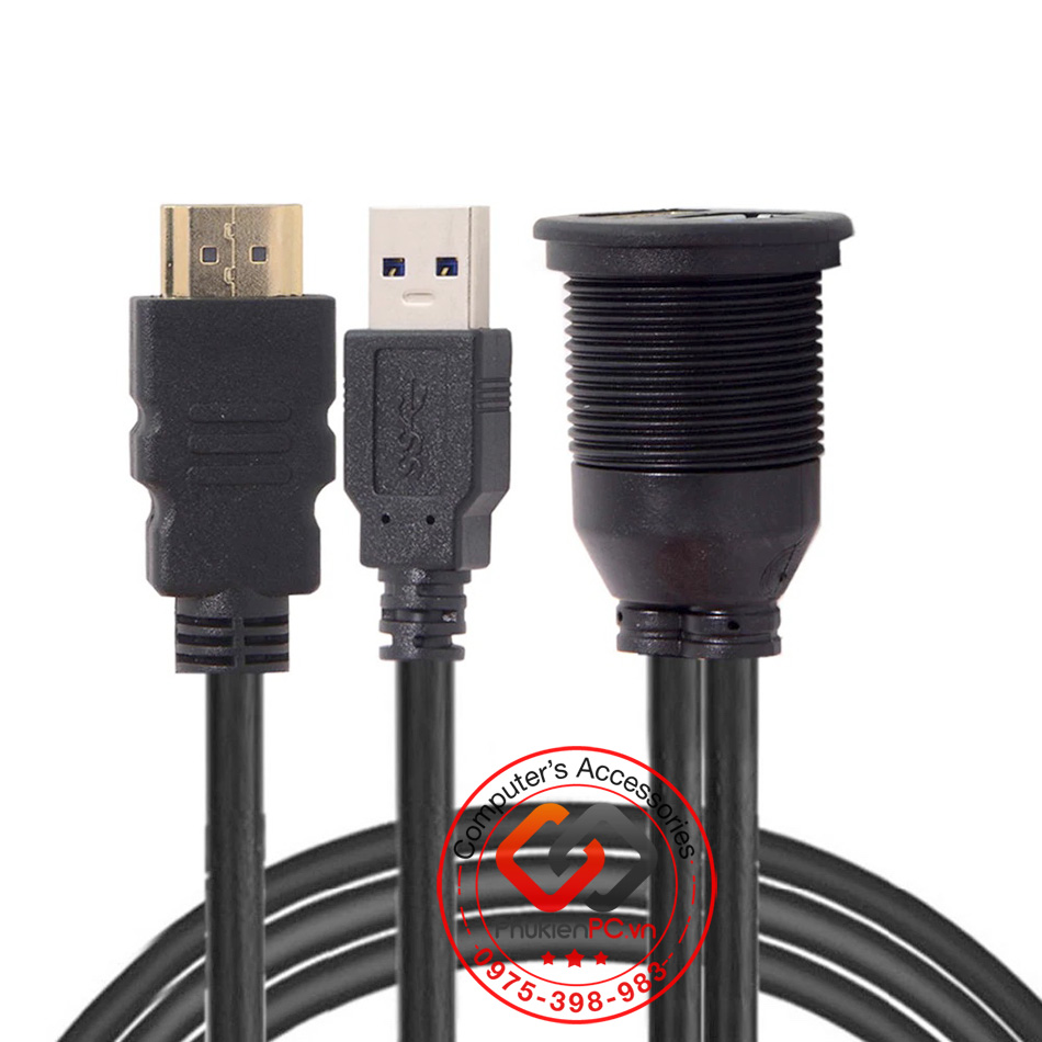Cáp nối dài USB 3.0, HDMI chống nước-Waterproof dài 1M