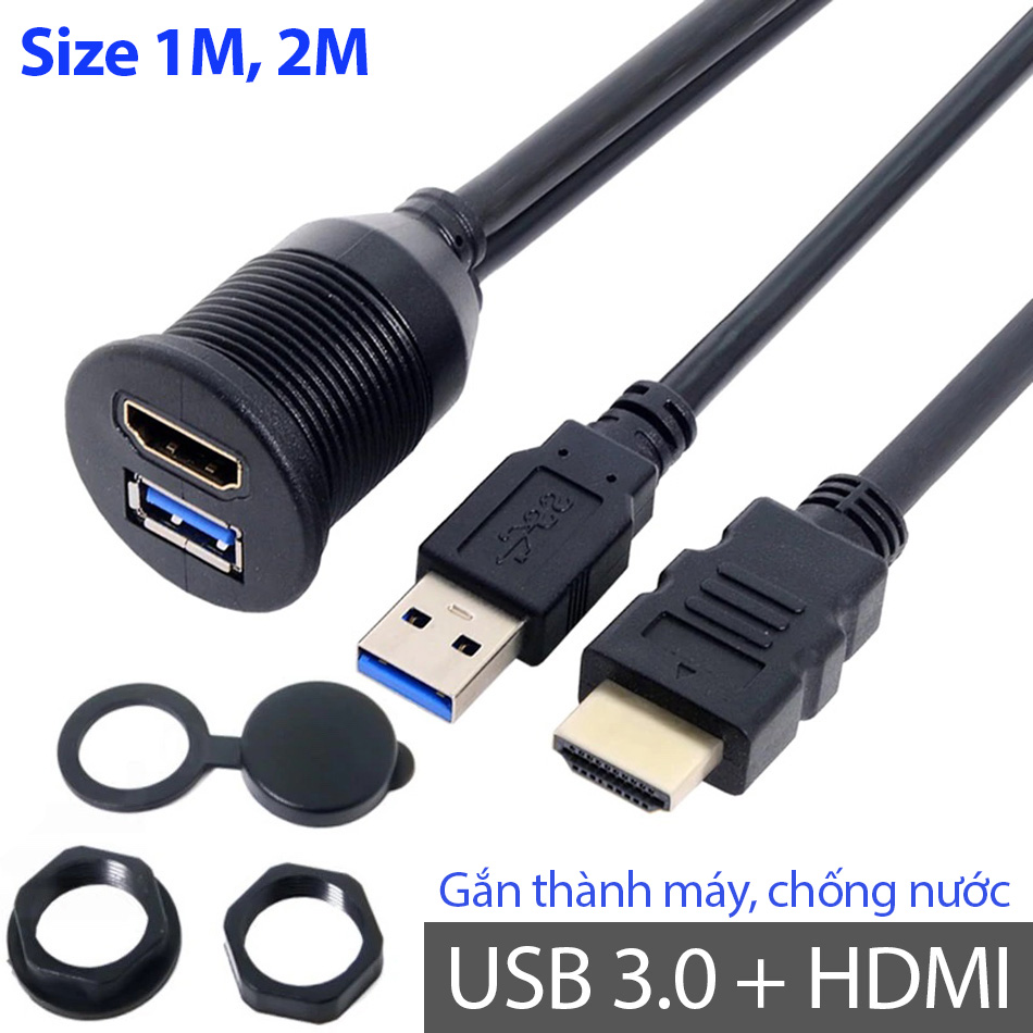 Cáp nối dài USB 3.0, HDMI chống nước-Waterproof dài 1M 2M