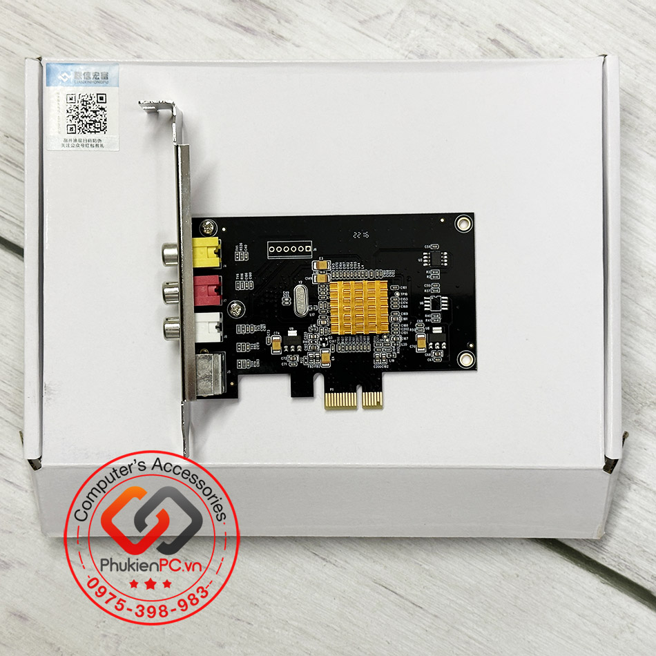 Card Capture PCI-E to RCA AV, S-Video, ghi hình máy siêu âm, nội soi y tế hỗ trợ SDK Lianxinhongfu LX725