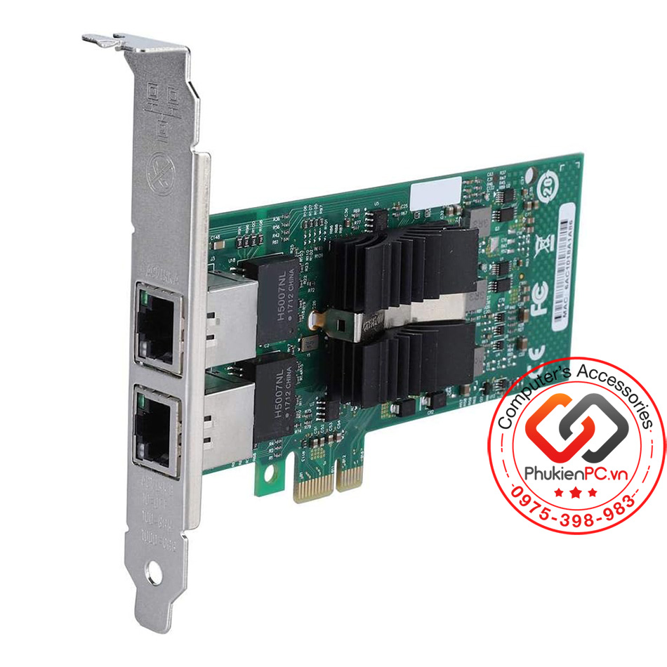 Card mạng PCI-e Gigabit Dual 2 RJ45 Port NIC 1Gbps cho PC, Server chip Intel 82576