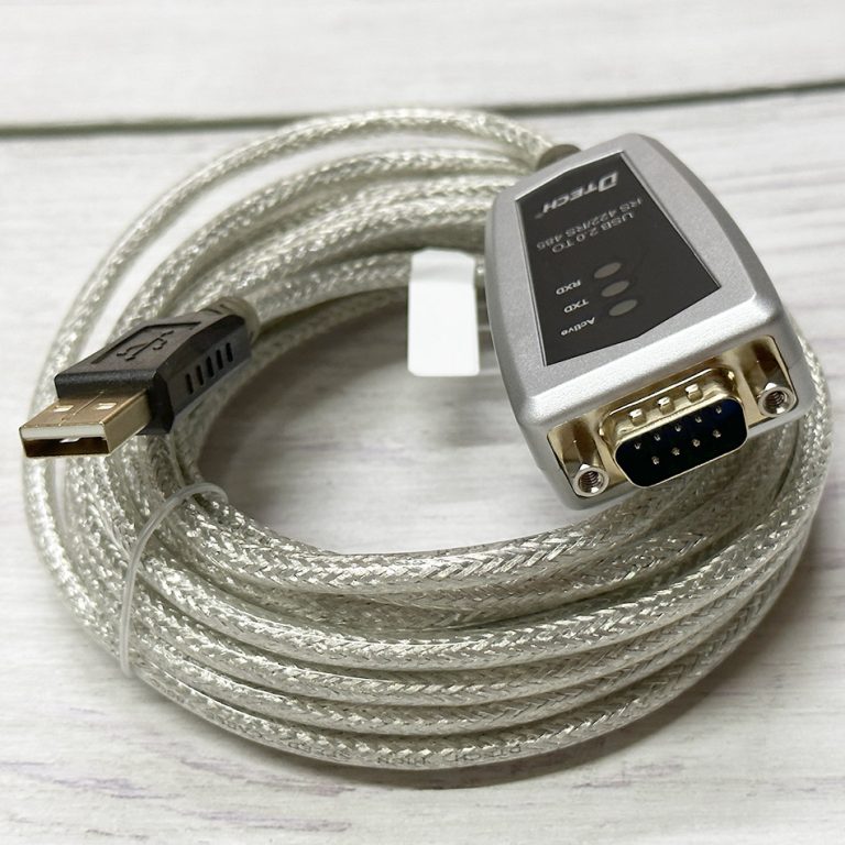 Cáp USB sang RS422 RS485 dài 5M có đèn LED, thương hiệu DTECH DT-5519