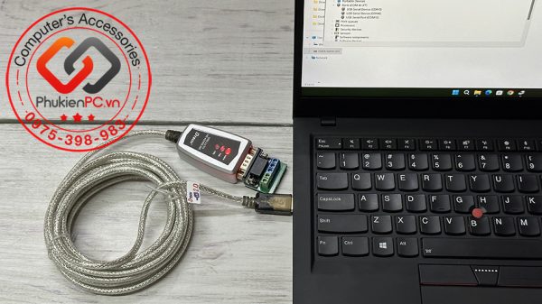 Cáp USB sang RS422 RS485 dài 5M có đèn LED, thương hiệu DTECH DT-5519