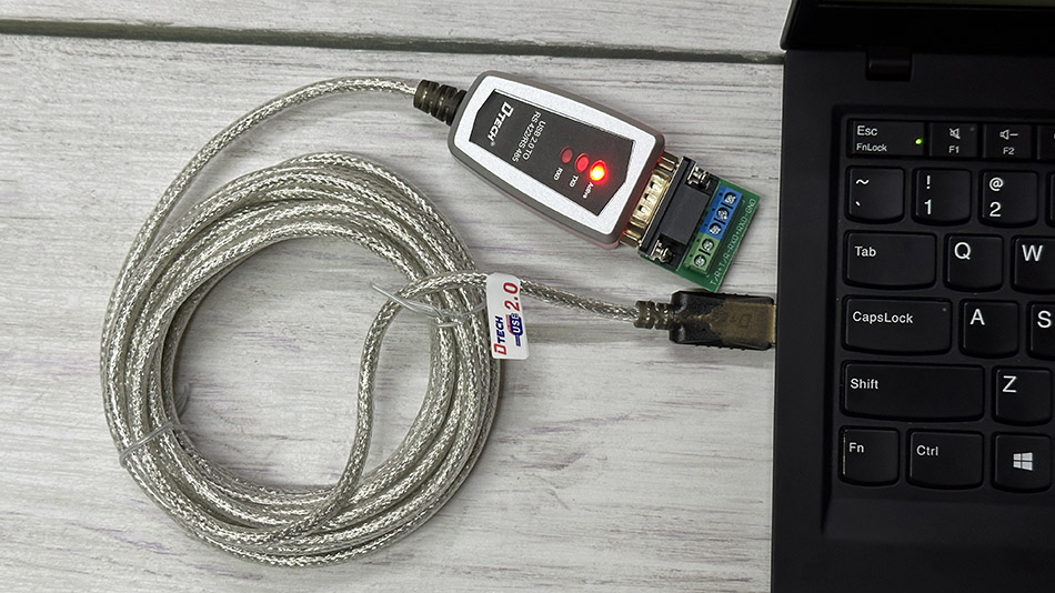 Cáp USB sang RS422 RS485 dài 5M có đèn LED, thương hiệu DTECH DT-5519