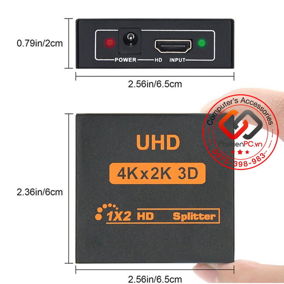 Bộ chia HDMI 1 ra 2 Splitter 4K 2K