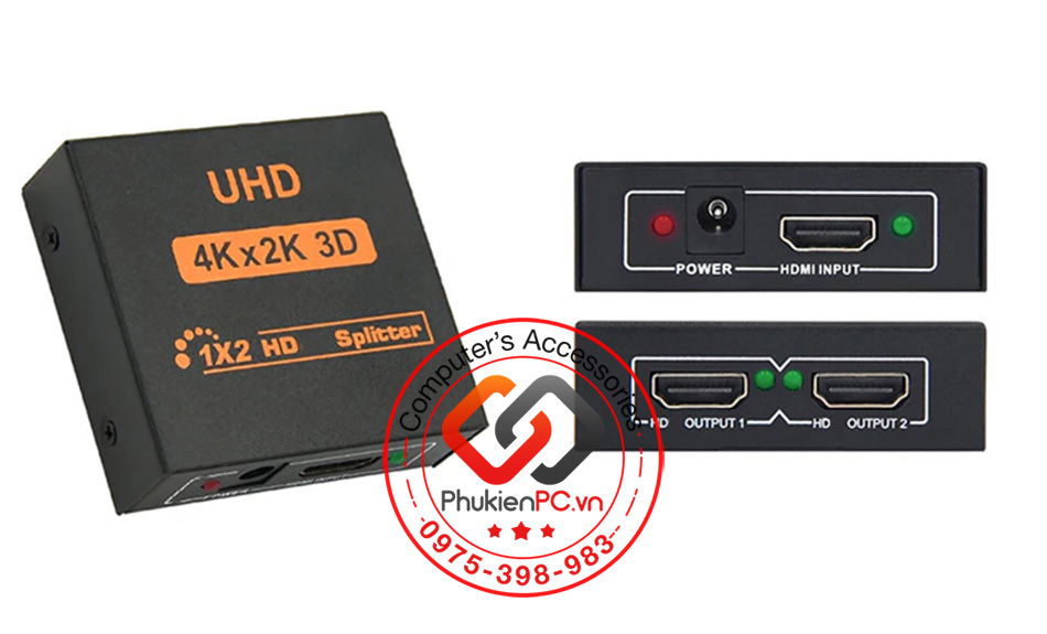 Bộ chia HDMI 1 ra 2 Splitter 4K 2K